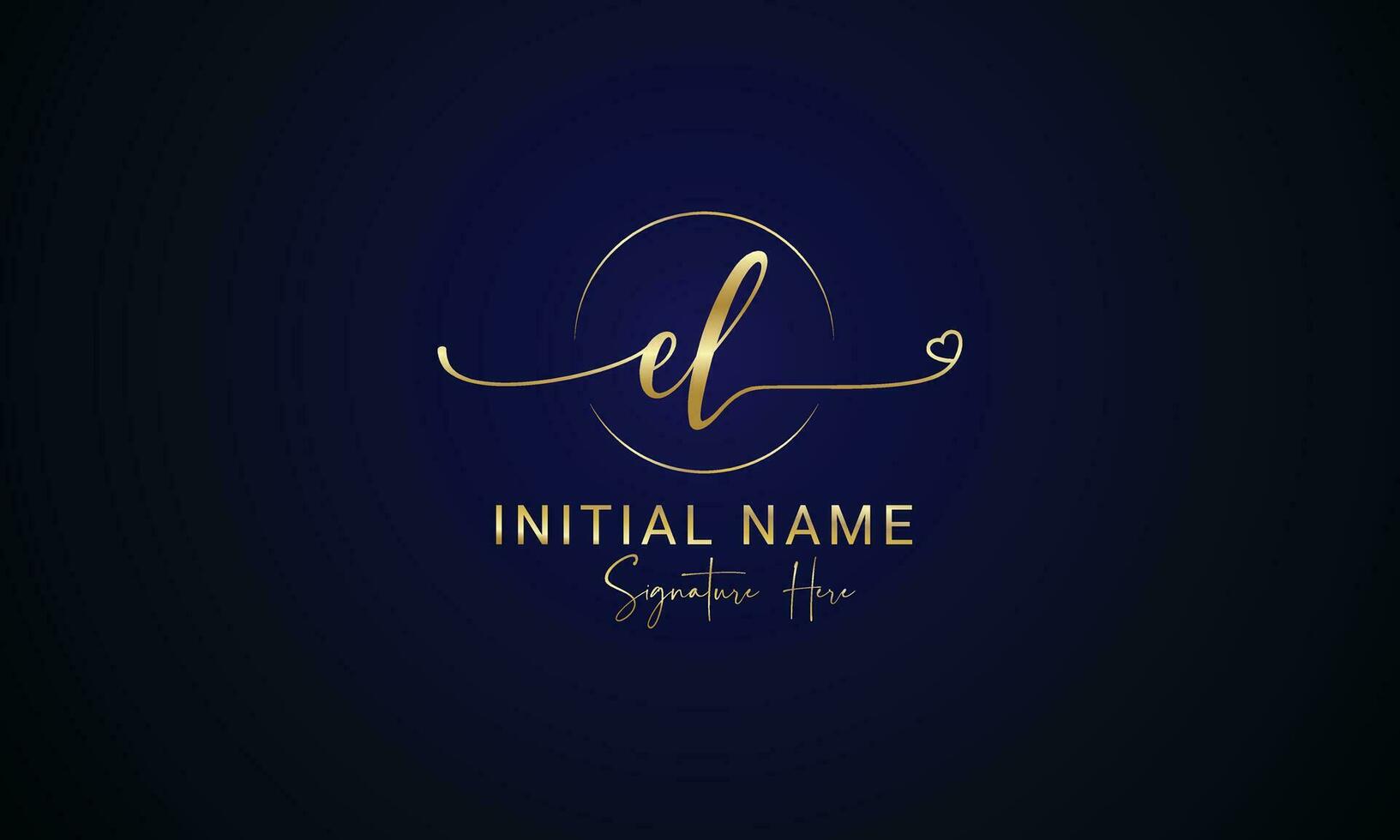 Initial EL, LE, E and L Letter Luxury-Premium Logo vector