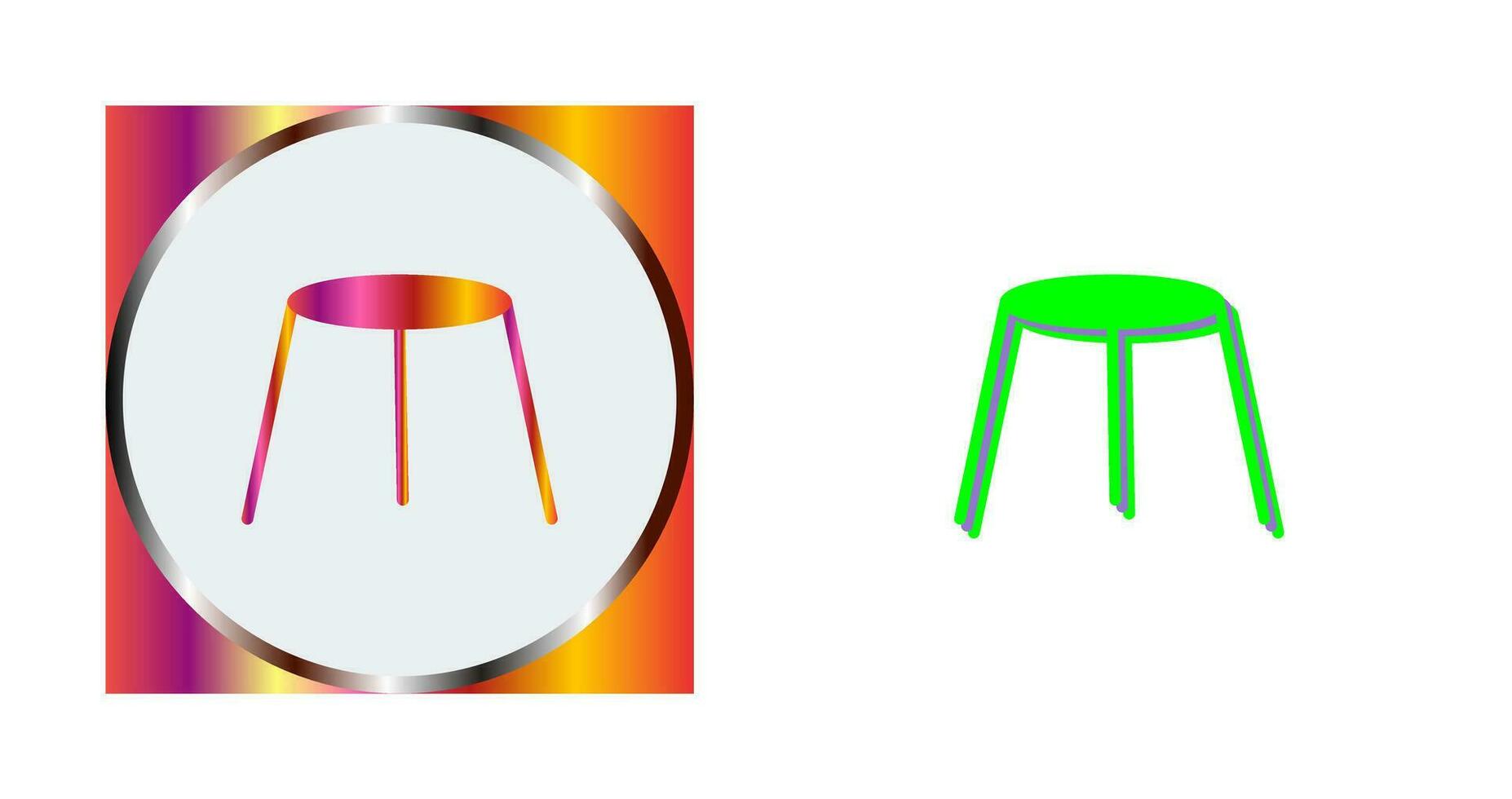 Unique Stool Vector Icon