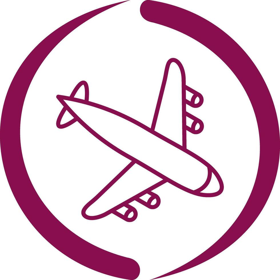 Landing Airplane Vector Icon