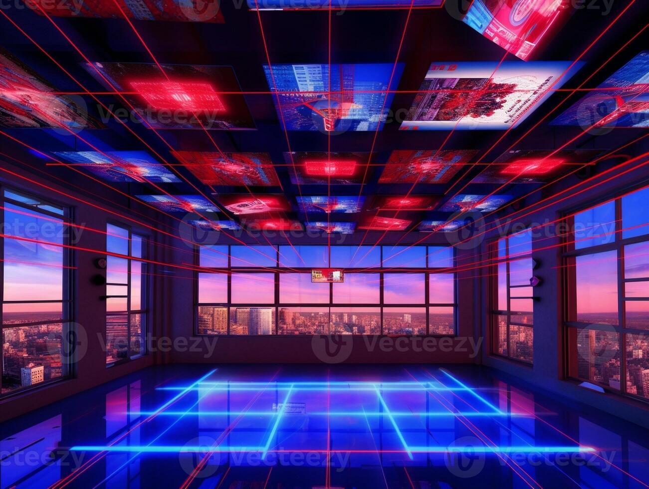 the glass ceiling in a loft style, Generative AI 29832954