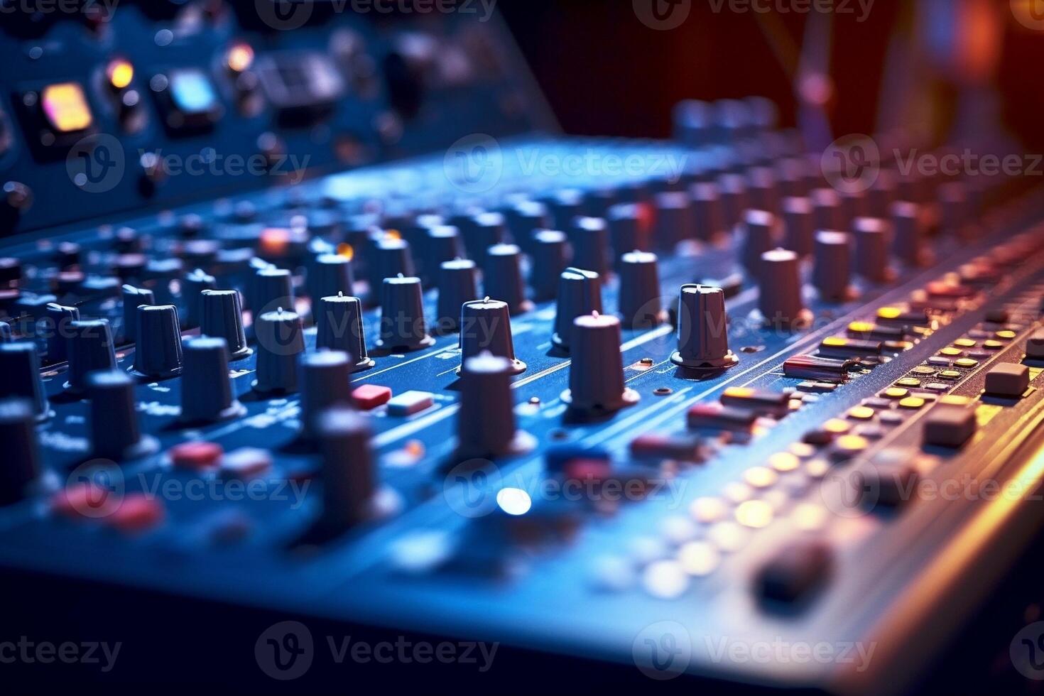 Sound mixer Professional audio mixing console with lights buttons