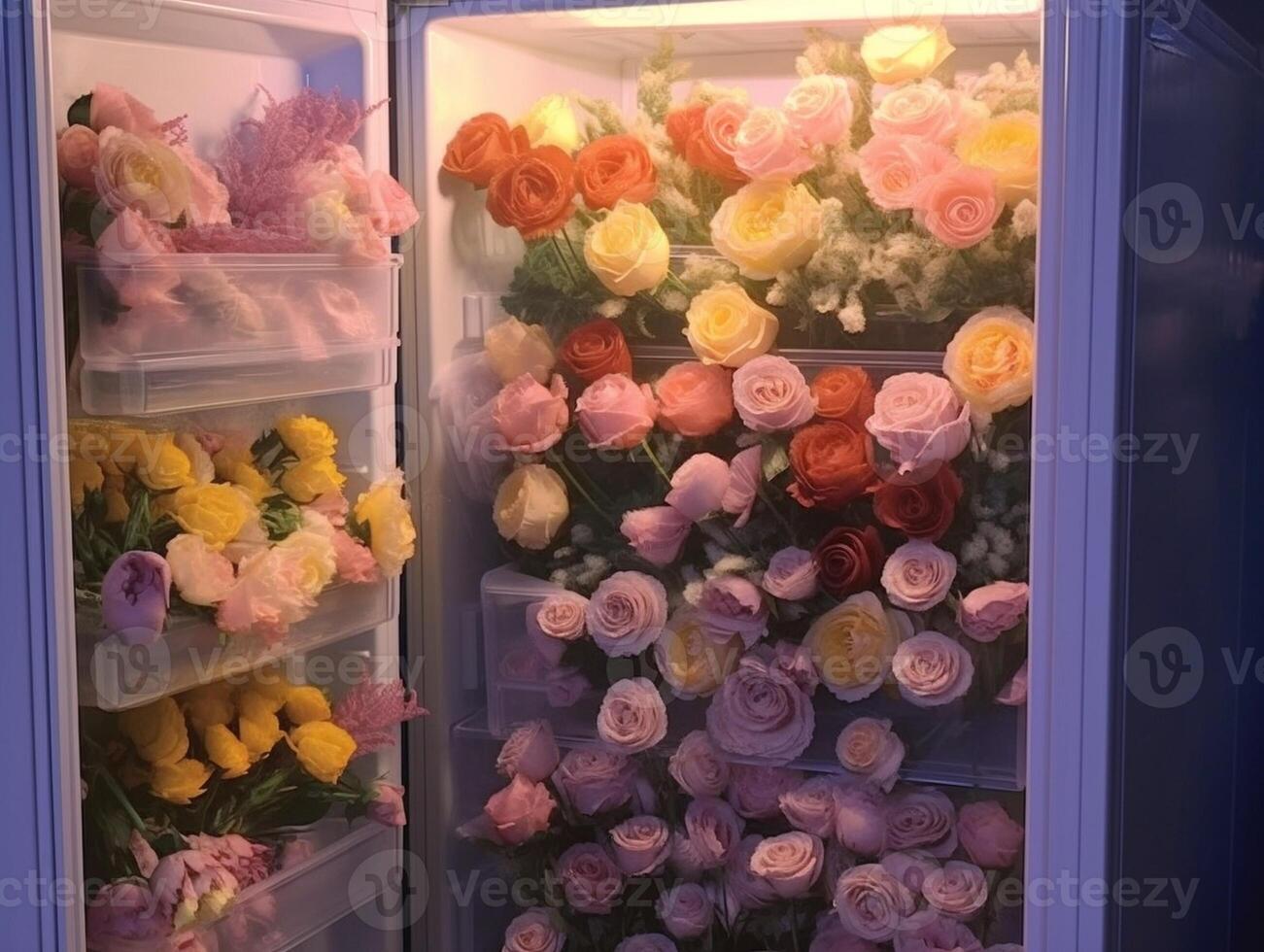 Flower shop concept Different varieties fresh spring flowers in