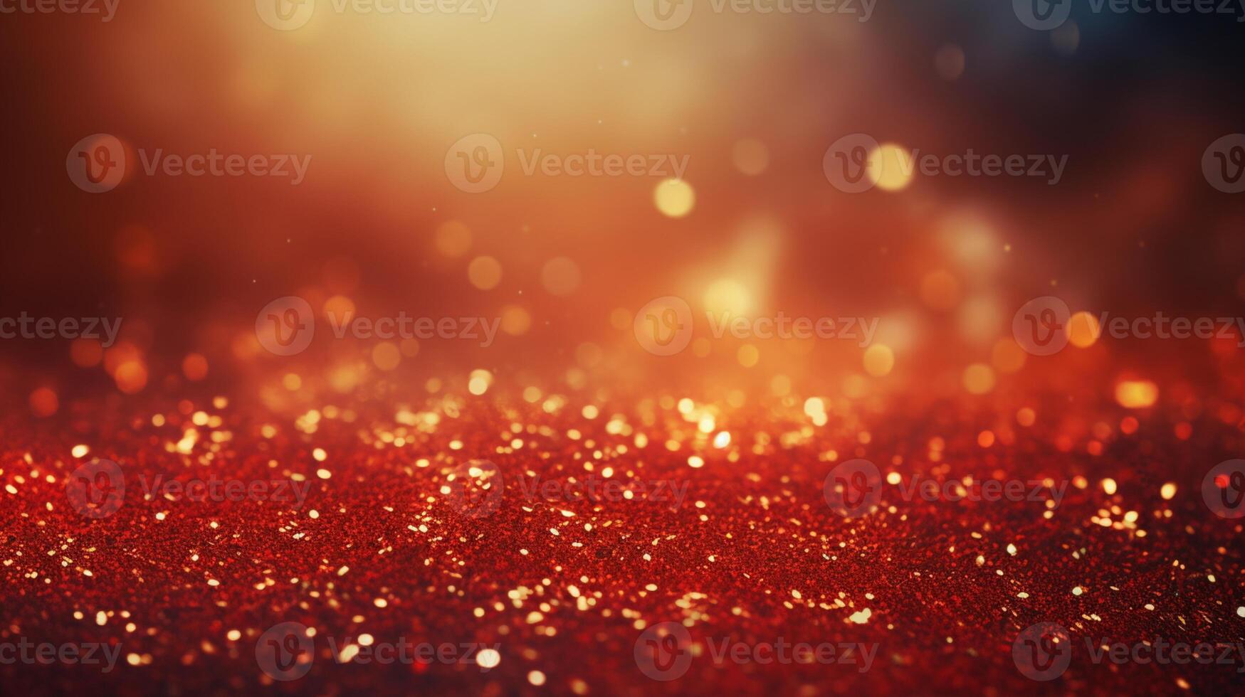 Red Christmas Background with Golden Glitter photo