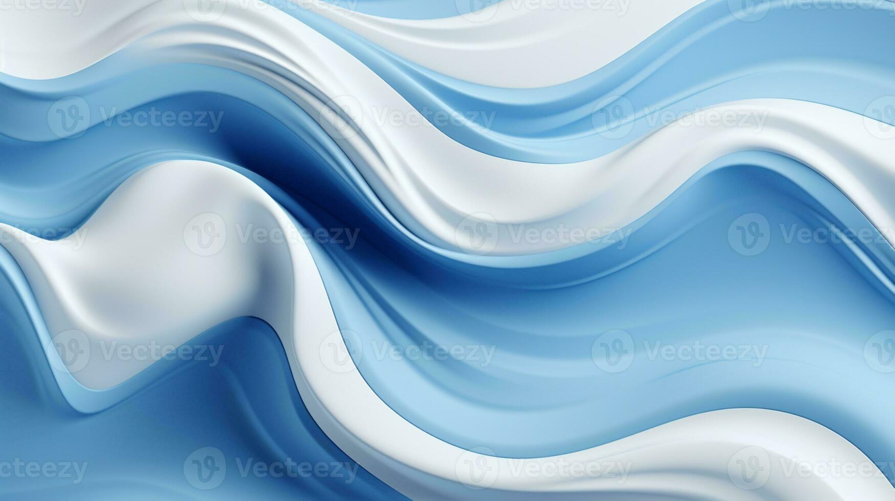 3d rendered Abstract Blue Wavy background AI Generative photo
