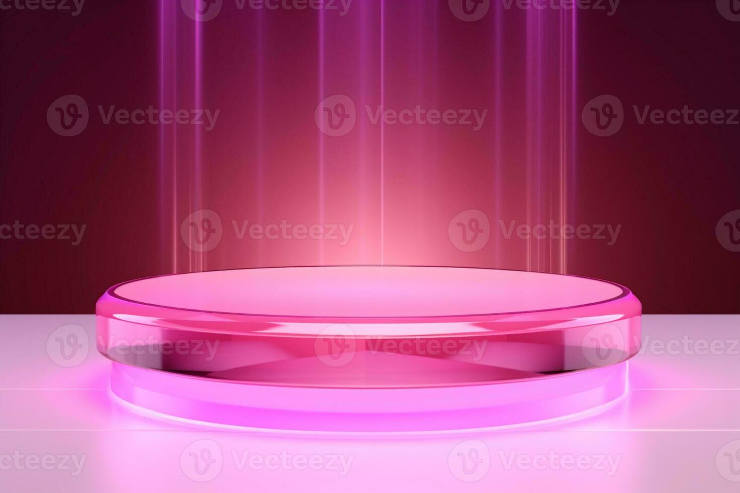 3d rendered realistic pink podium empty stage ai generative photo