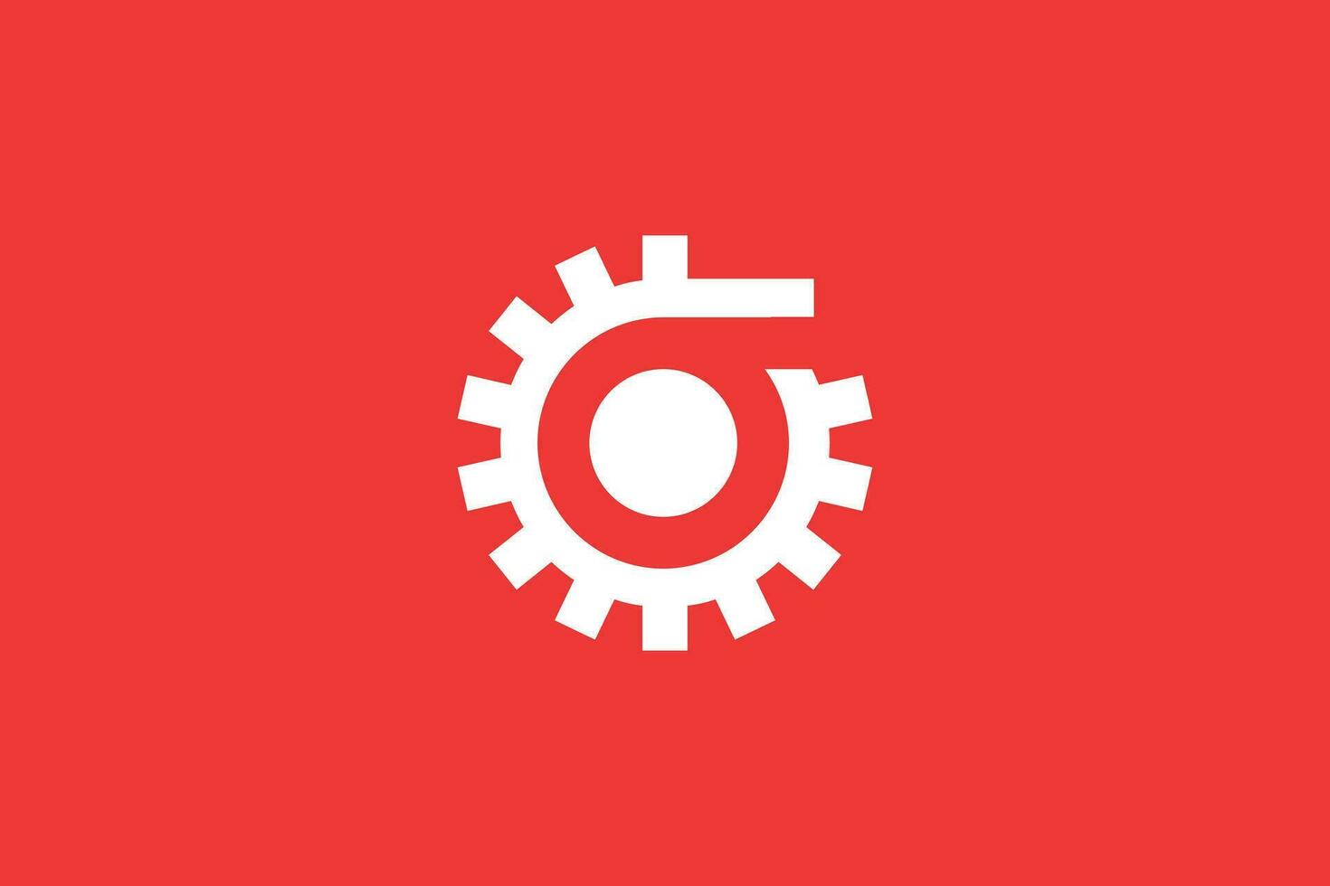 Sigma and gear trendy vector logo design