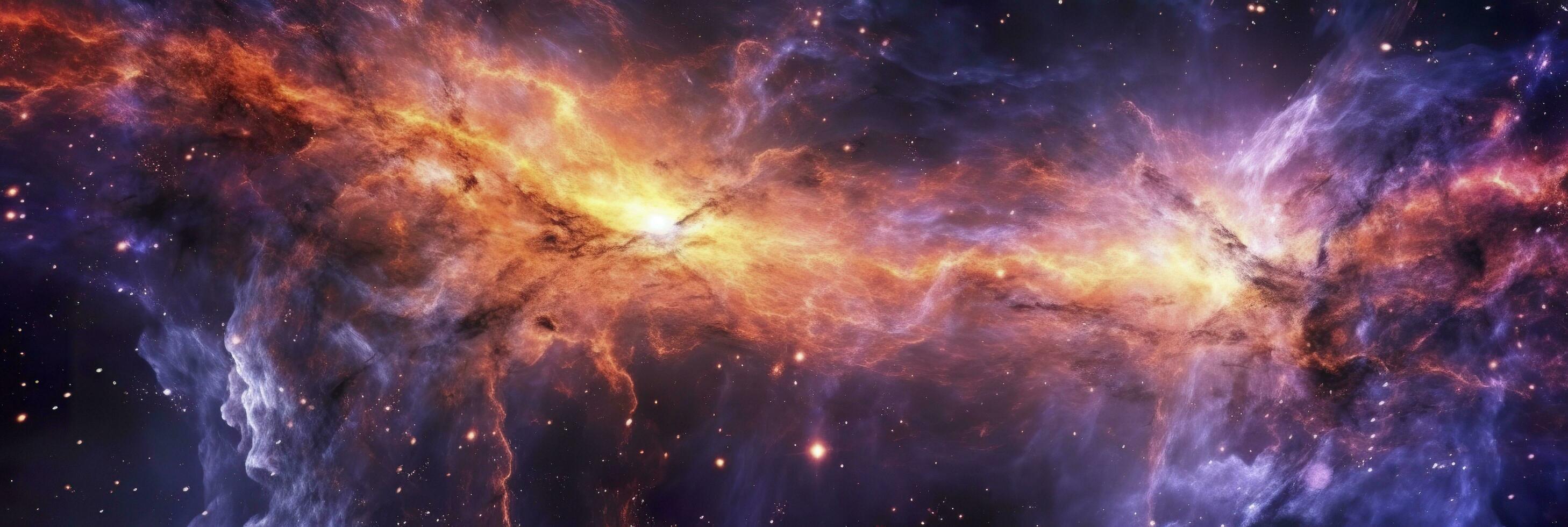 image of an expanding universe. shot from far away with many colours, beautiful, AI Generative photo