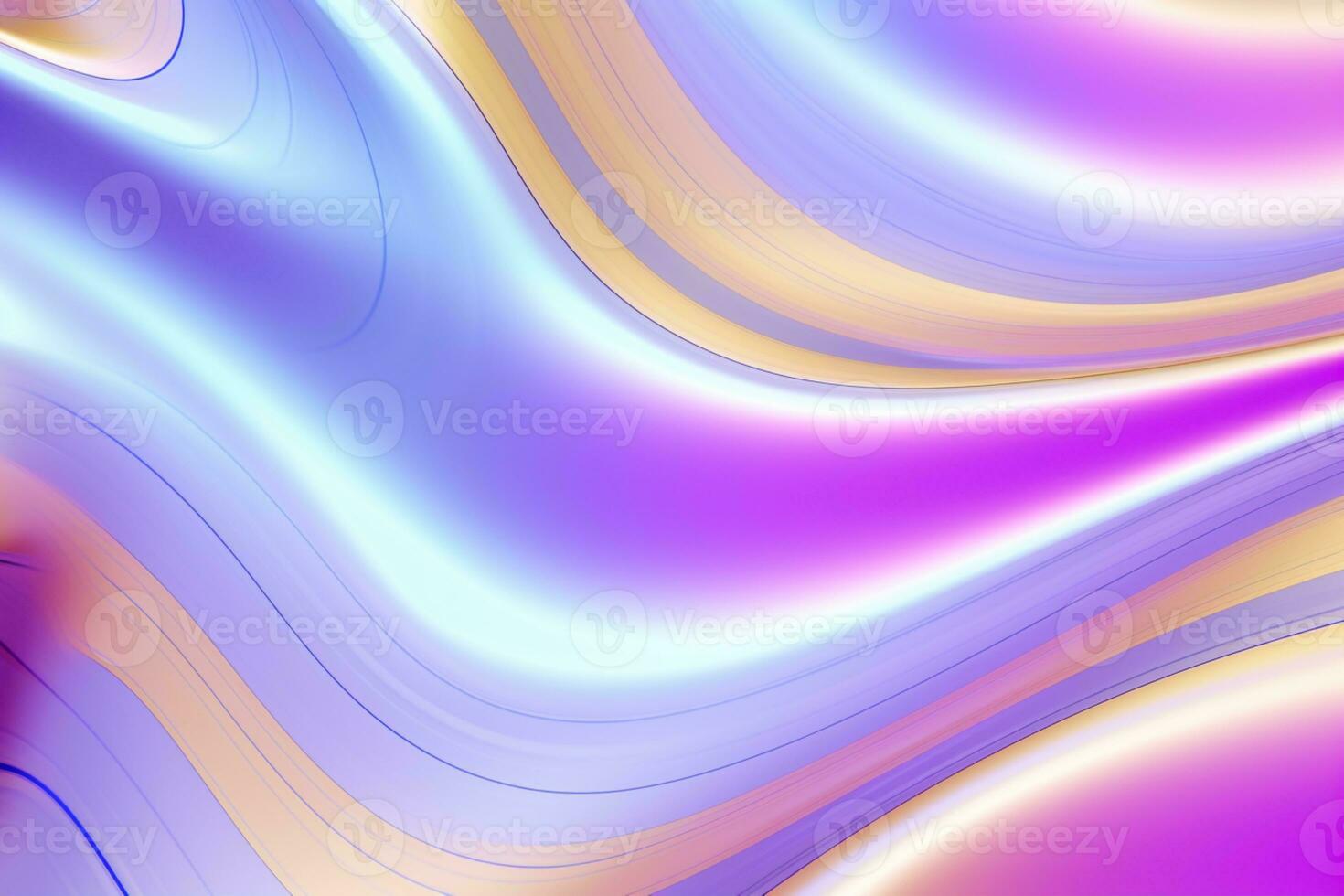 Realistic Metallic holographic iridescent gradient background ai generative photo