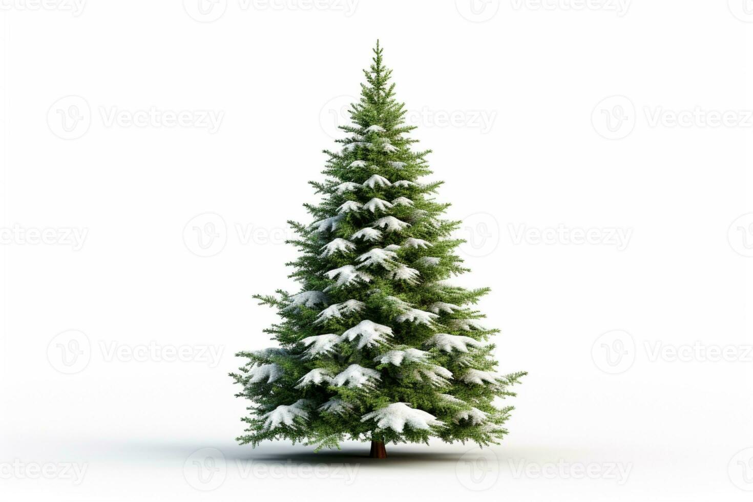 Christmas tree on isolated White background ai generative photo
