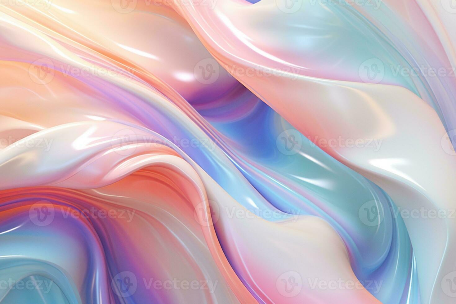 Realistic Metallic holographic iridescent gradient background ai generative photo