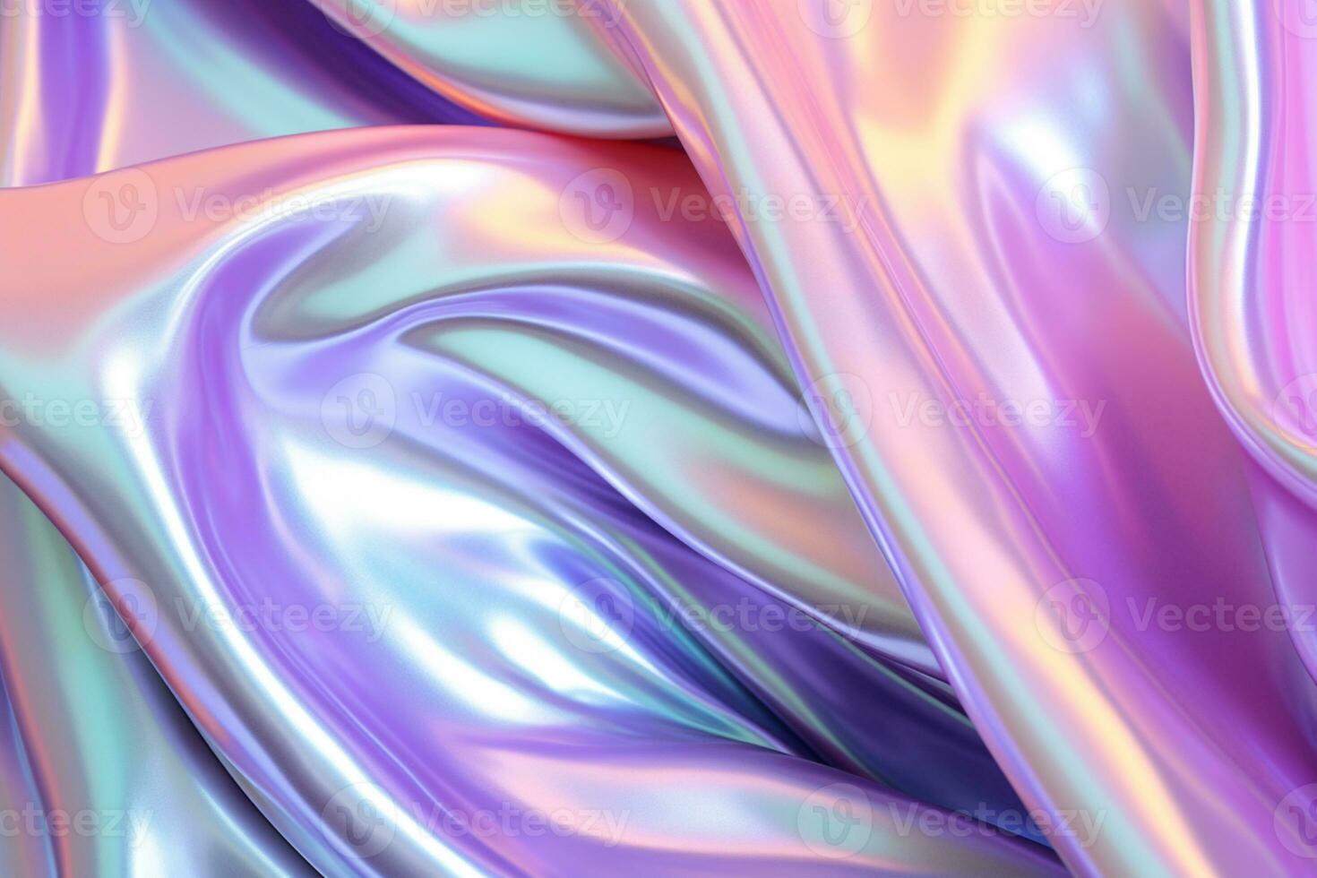 Realistic Metallic holographic iridescent gradient background ai generative photo