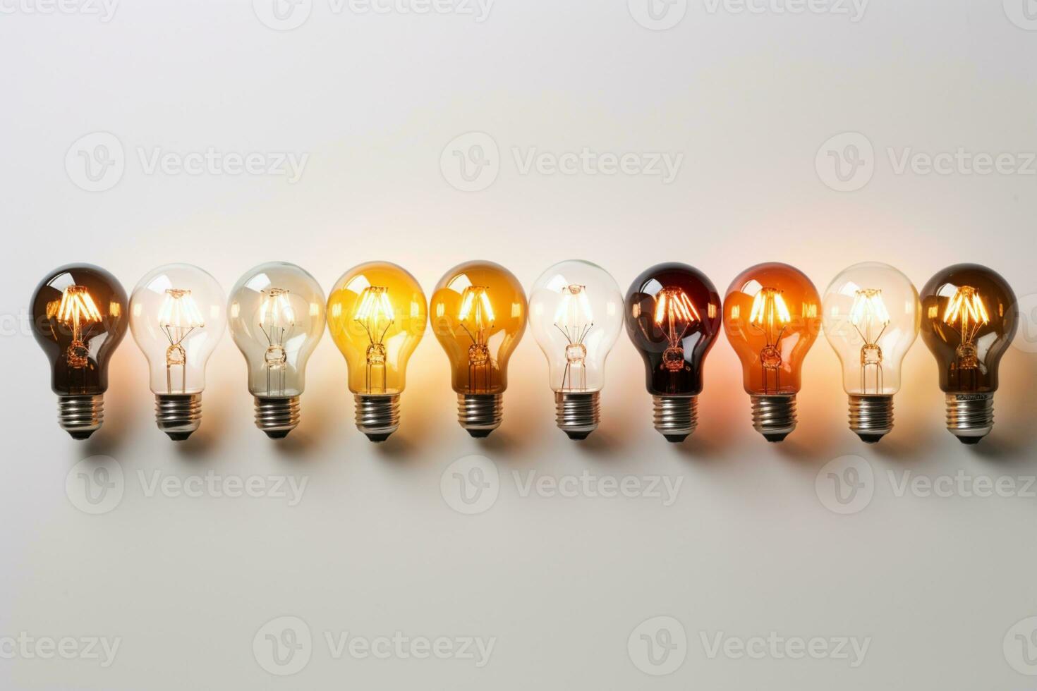 Light Bulb on isolated White background ai generative photo