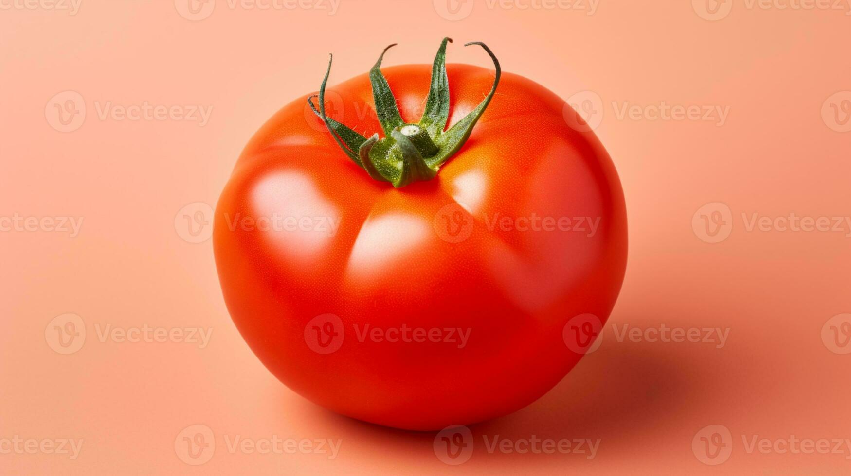 un tomate en rosado pastel aislado antecedentes ai generativo foto