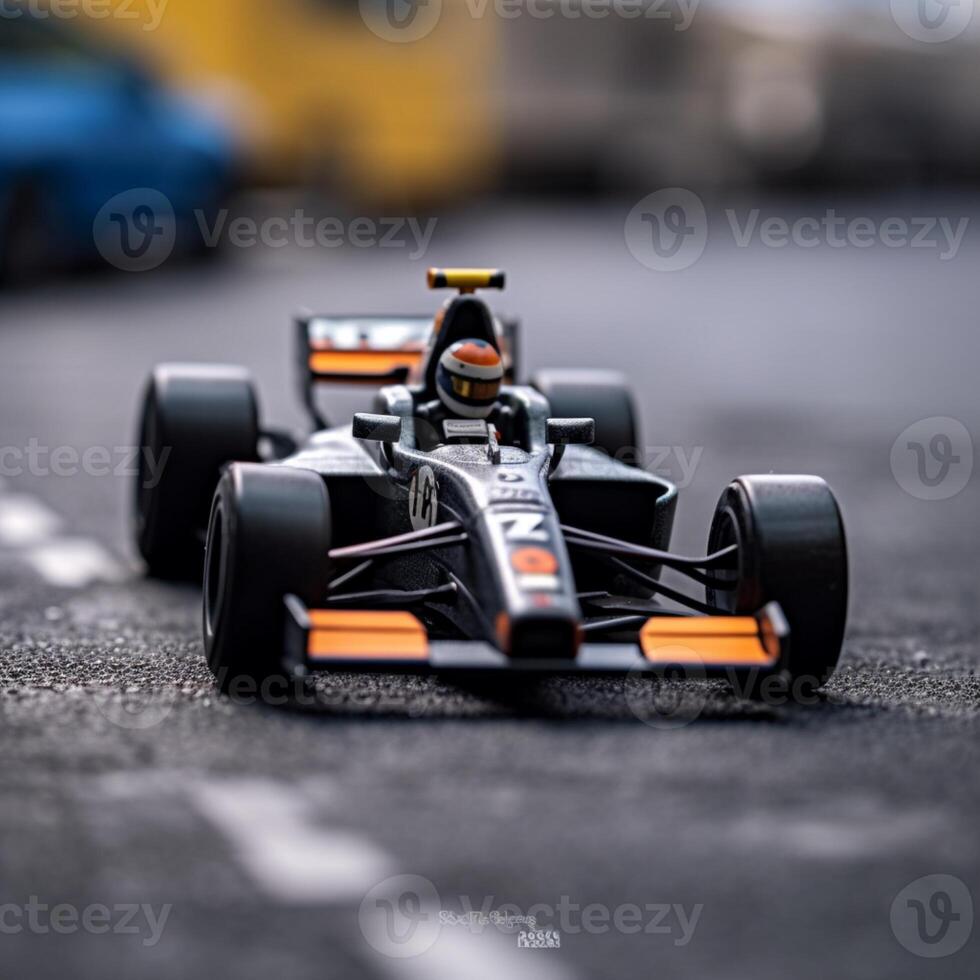 3d rendered mini formula one car f1 AI Generative photo