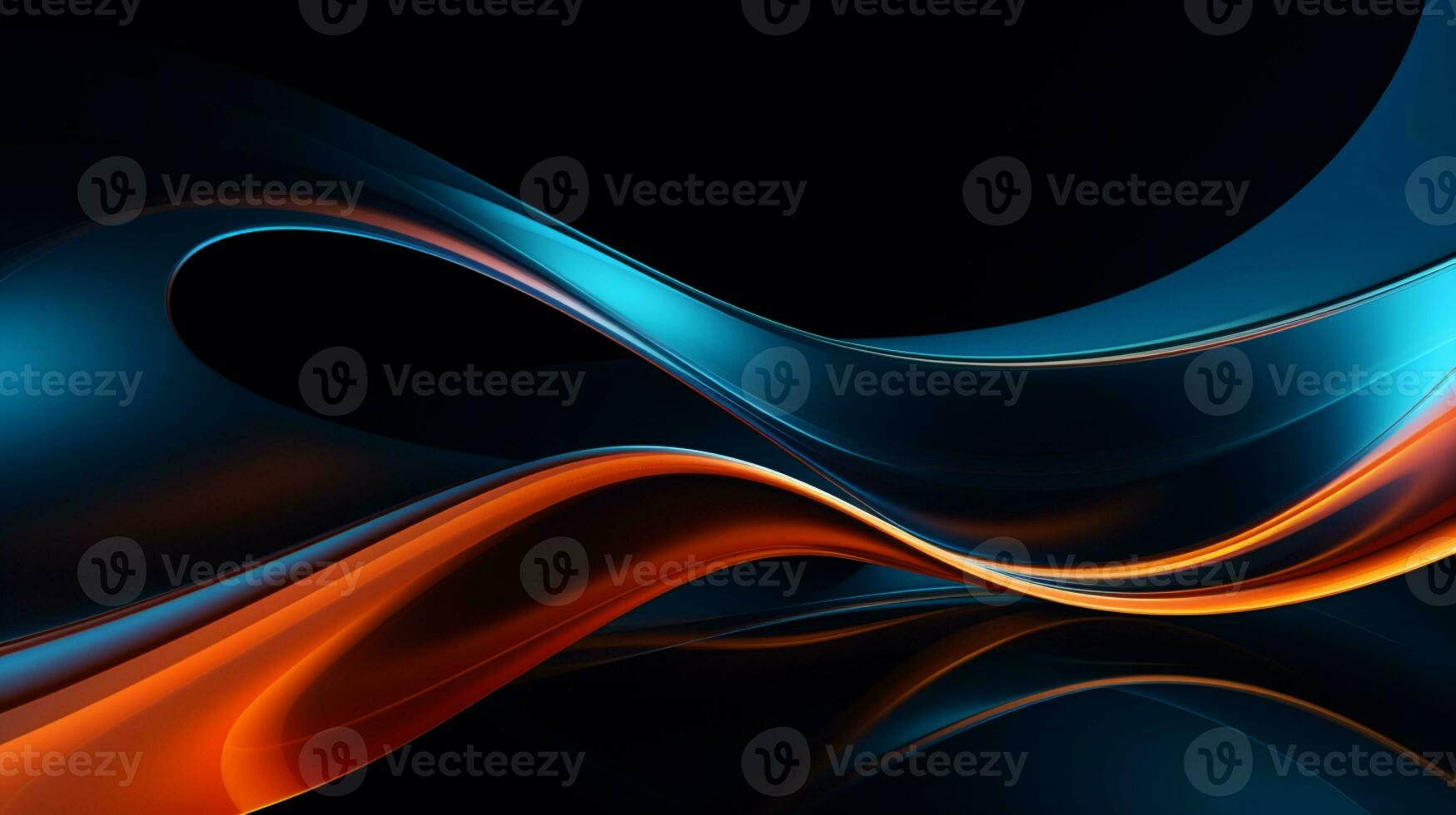 3d royaliridescent wavy background. vibrant liquid reflection surface. neon holographic fluid distortion AI Generative photo