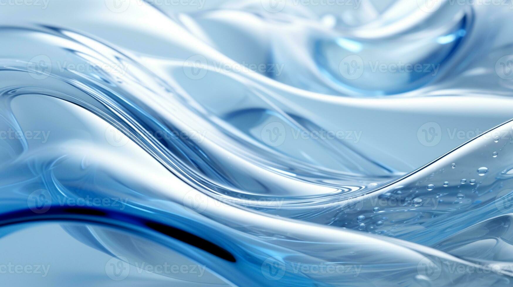 3d abstract iridescent wavy background. vibrant liquid reflection surface. neon holographic fluid distortion ai generative photo