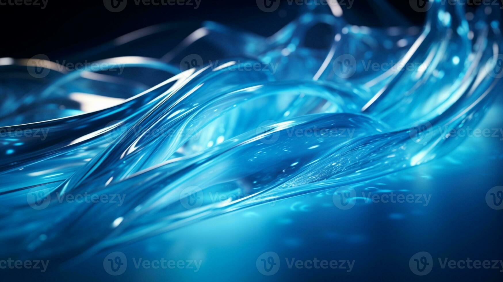 3d abstract iridescent wavy background. vibrant liquid reflection surface. neon holographic fluid distortion AI Generative photo