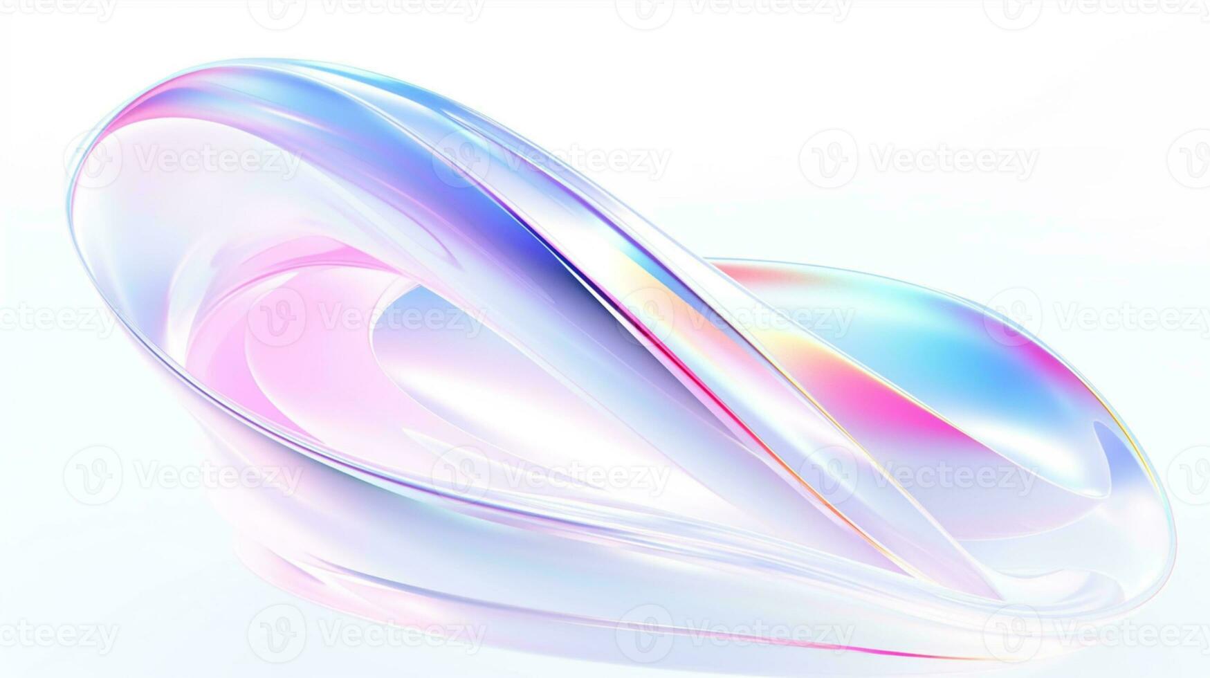 3d abstract iridescent wavy background. vibrant liquid reflection surface. neon holographic fluid distortion AI Generative photo