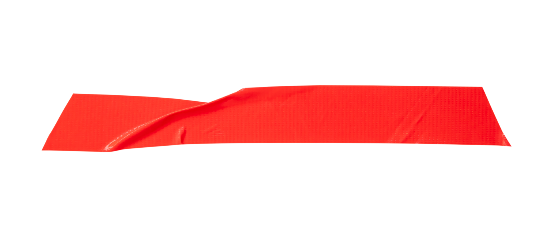 Red tape or adhesive vinyl tape in stripe isolated with clipping path