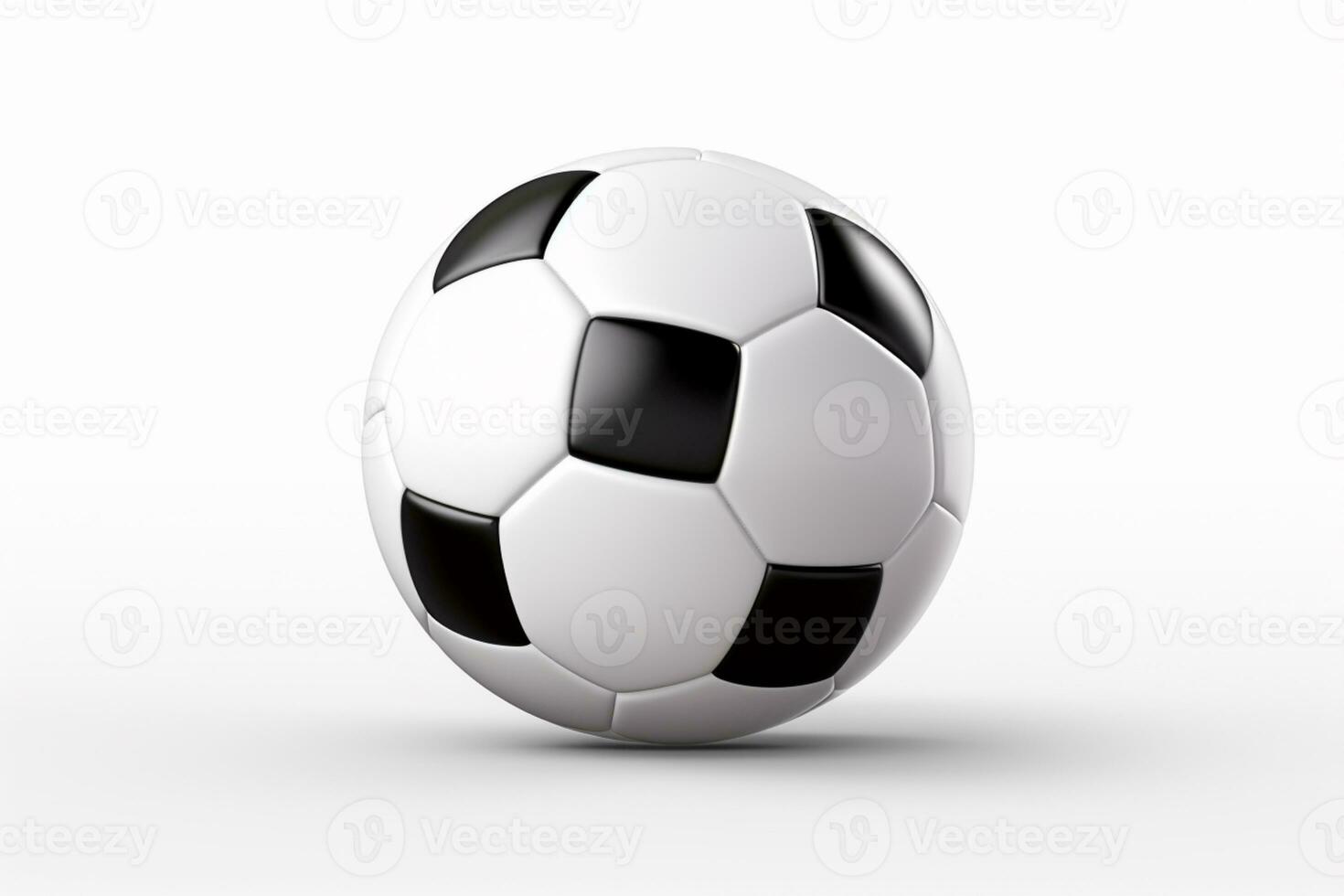 soccer ball on isolated White background ai generative photo