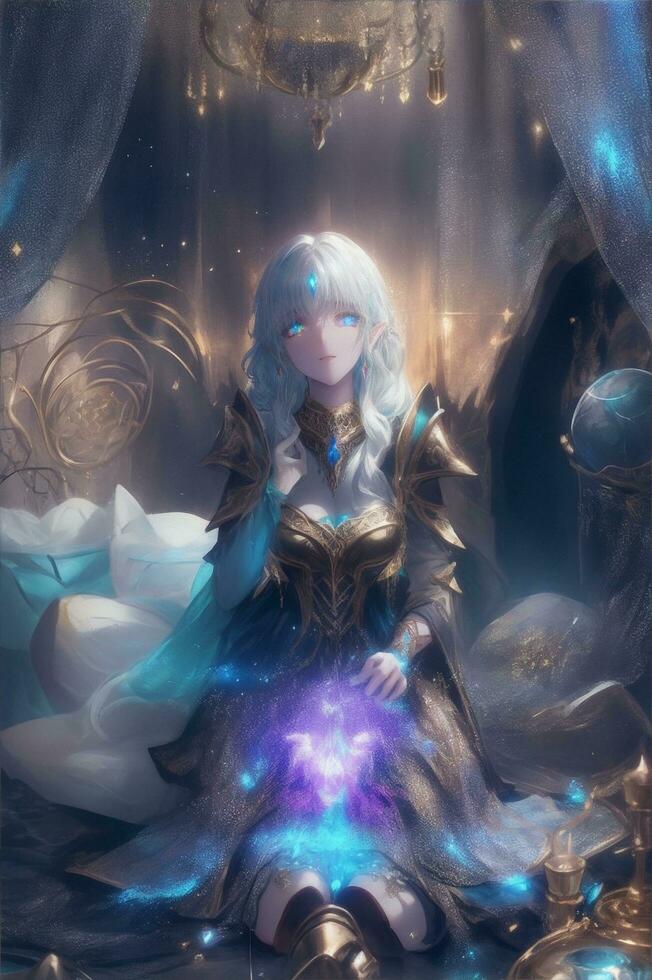 Galaxy Goddess Ai Generative photo