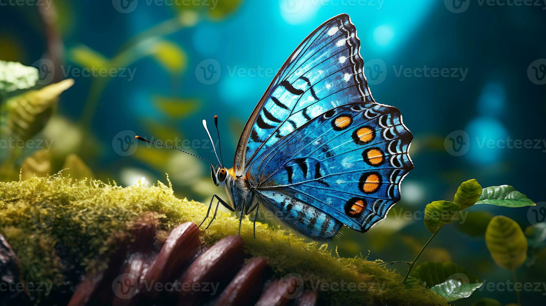 Beautiful butterfly in nature generated by Ai photo