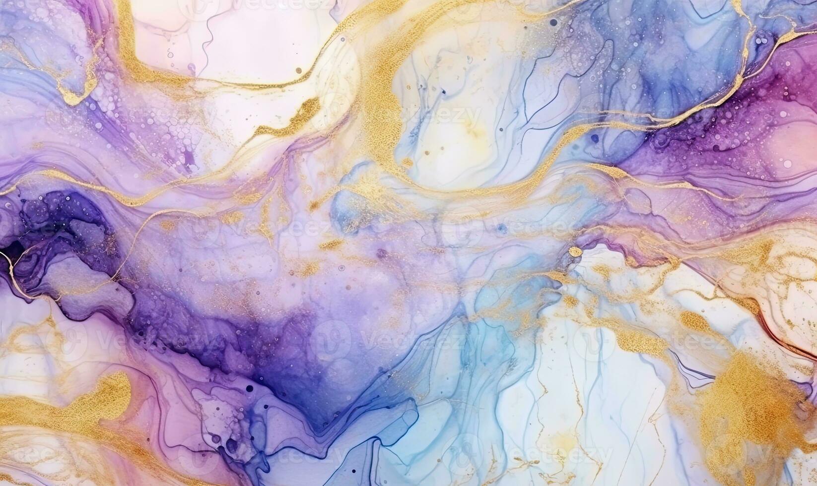 Texture of watercolor paint. Spreading golden paint out wallpaper. For banner, postcard, book illustration. Created with generative AI tools photo