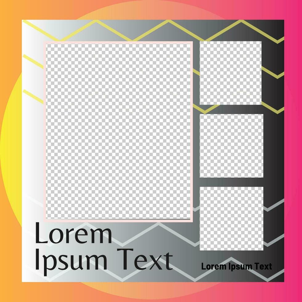 Editable square banners. Post template design. Social Media Post Promotion. Web ads. Sale post design premium vector illustration