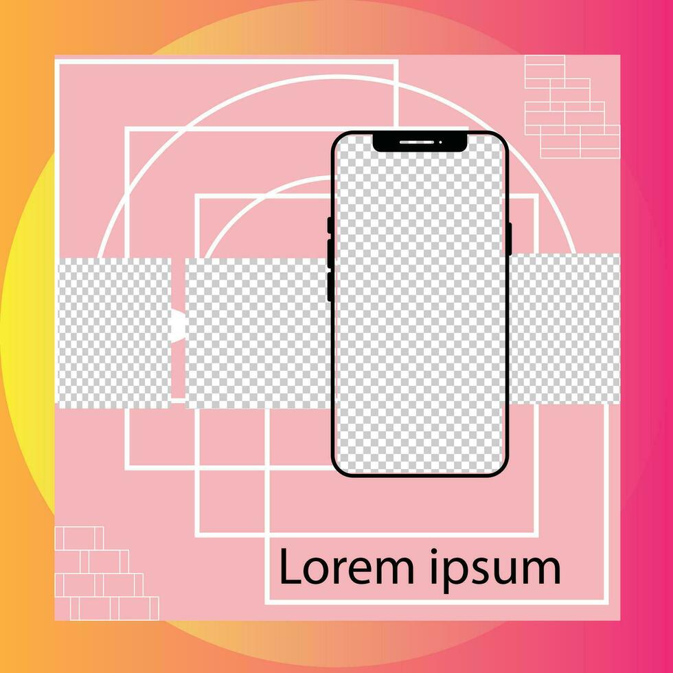 Editable square banners. Post template design. Social Media Post Promotion. Web ads. Sale post design premium vector illustration