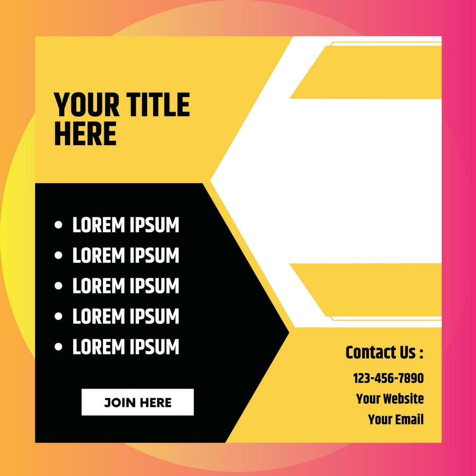Editable square banners. Post template design. Social Media Post Promotion. Web ads. Sale post design premium vector illustration