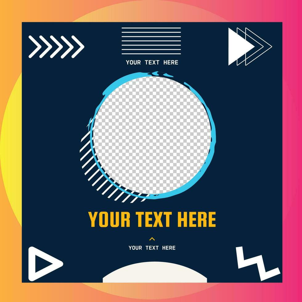 Editable square banners. Post template design. Social Media Post Promotion. Web ads. Sale post design premium vector illustration
