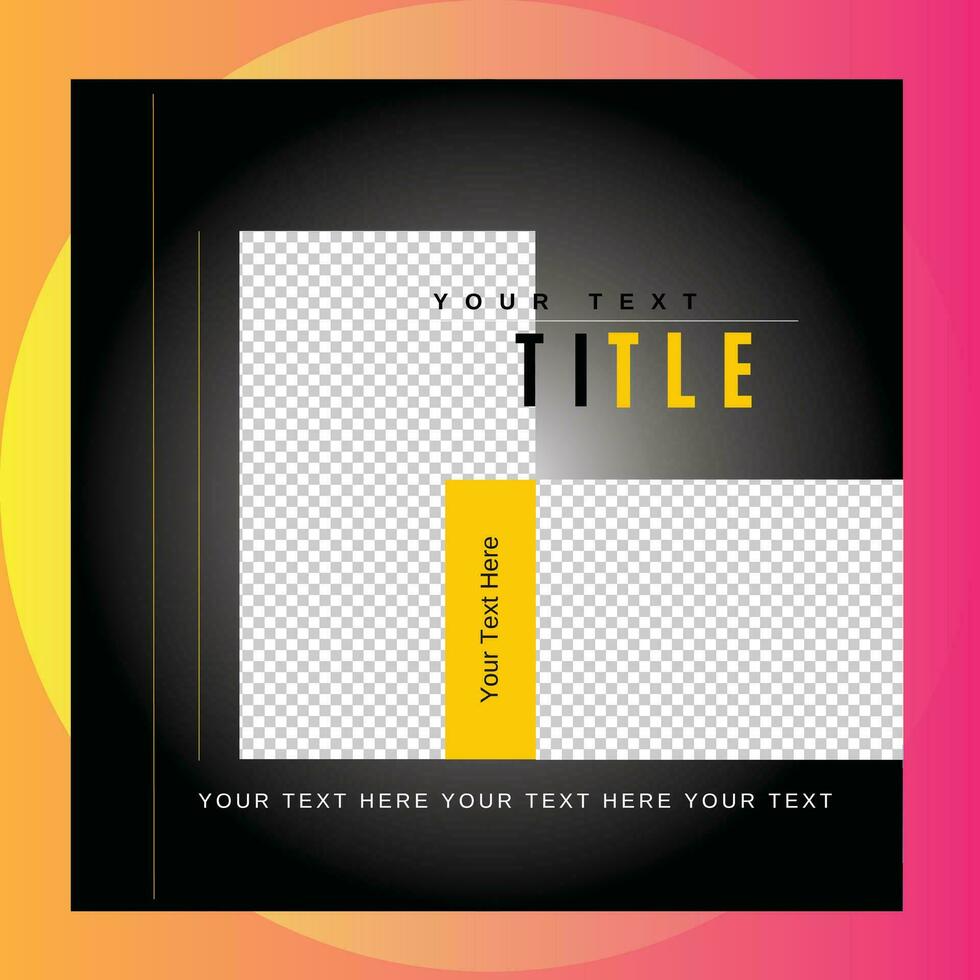 Editable square banners. Post template design. Social Media Post Promotion. Web ads. Sale post design premium vector illustration