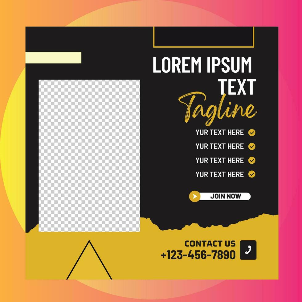 Editable square banners. Post template design. Social Media Post Promotion. Web ads. Sale post design premium vector illustration