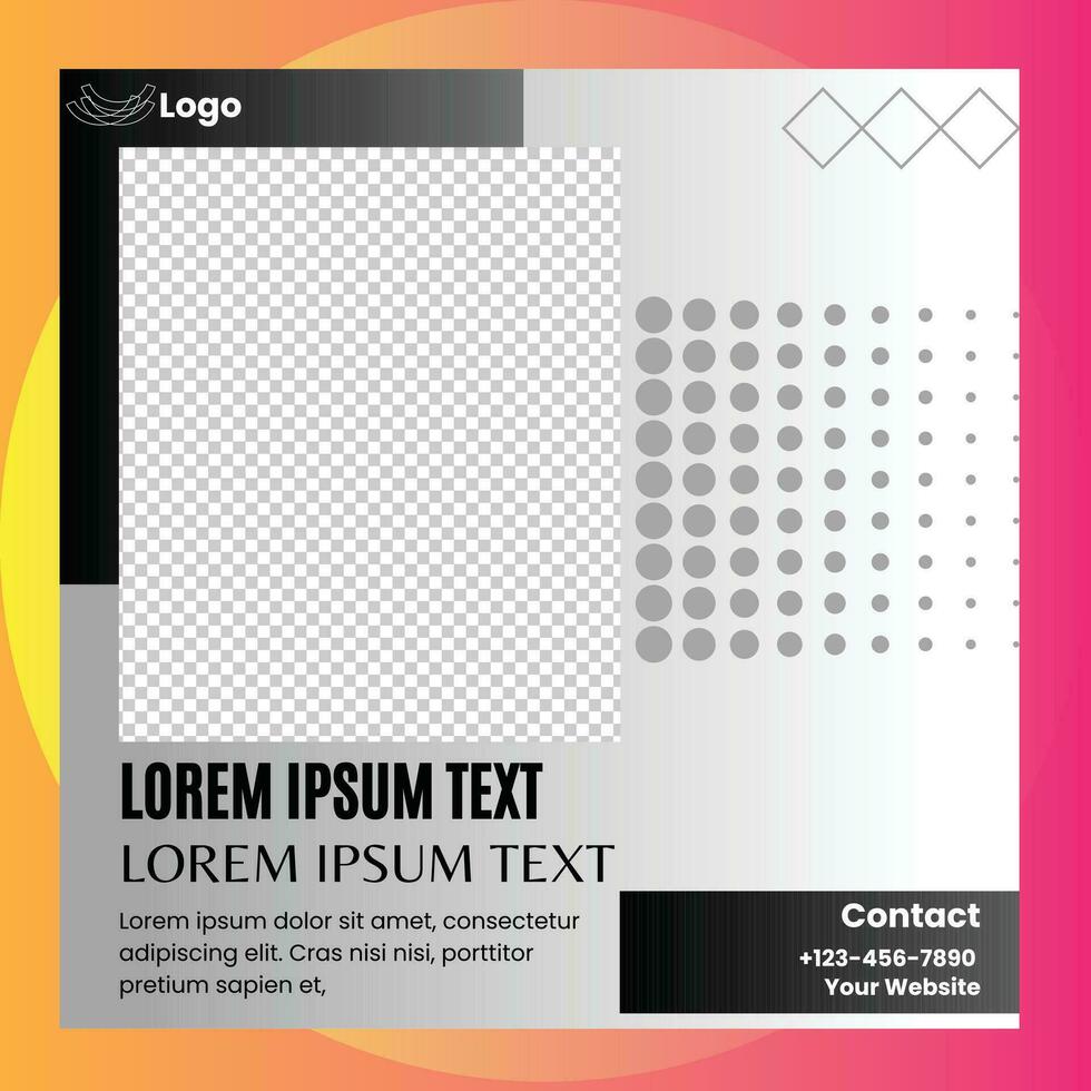 Editable square banners. Post template design. Social Media Post Promotion. Web ads. Sale post design premium vector illustration