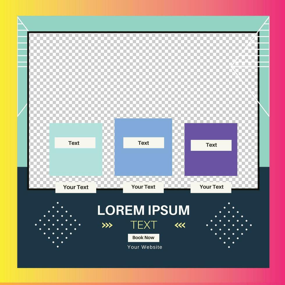 Editable square banners. Post template design. Social Media Post Promotion. Web ads. Sale post design premium vector illustration