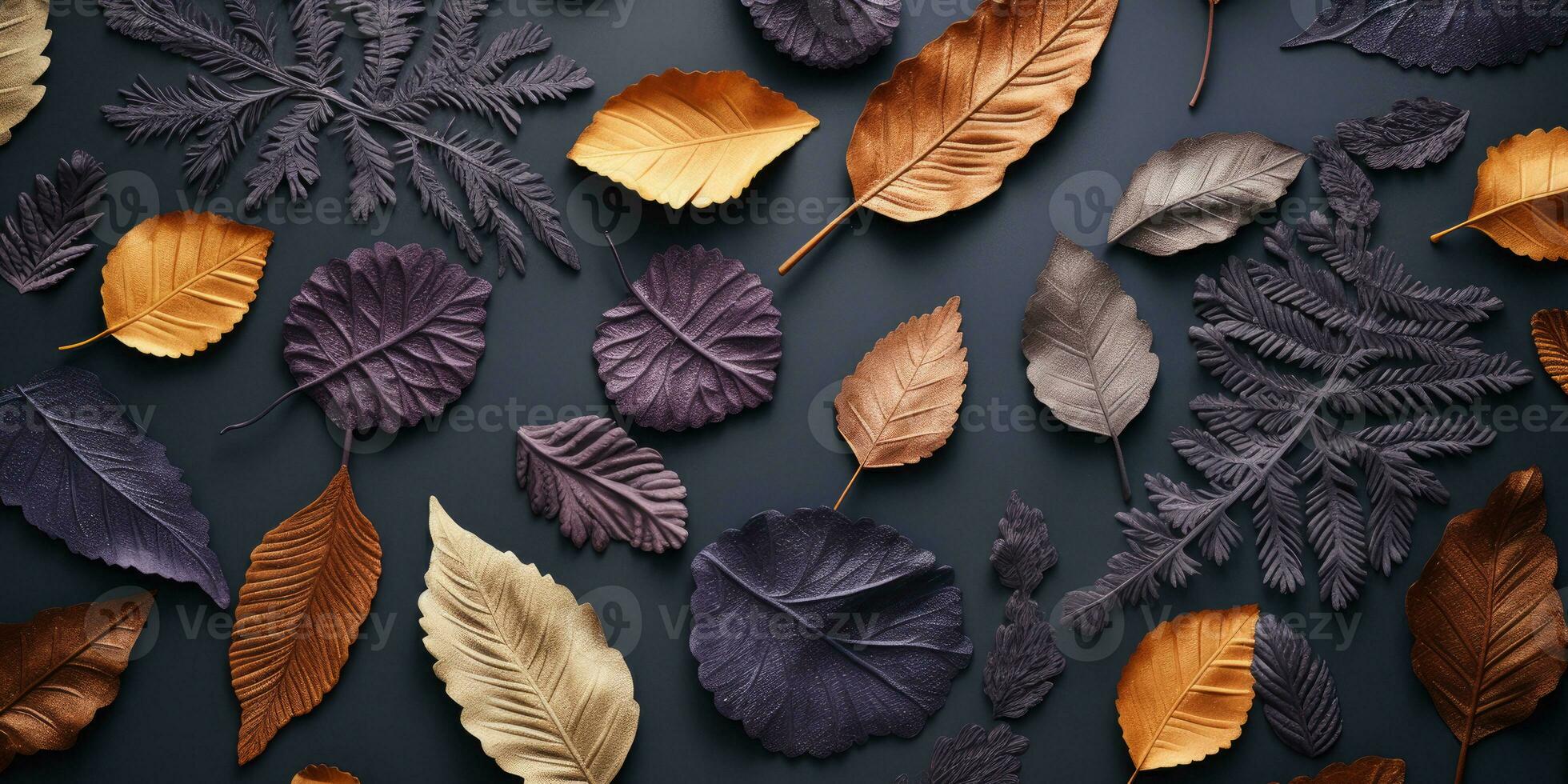 Close-up autumn dry leaf textured wallpaper. Created with AI tools photo