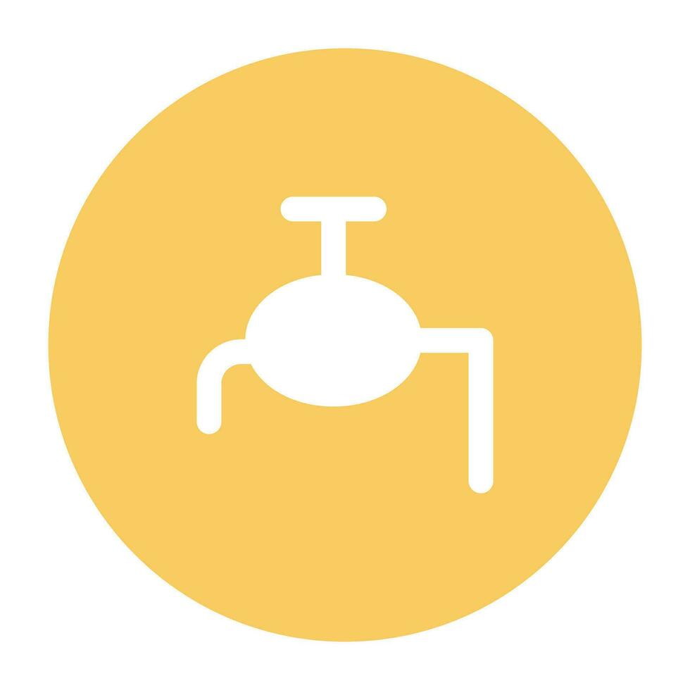 Trendy flat icon of faucet vector