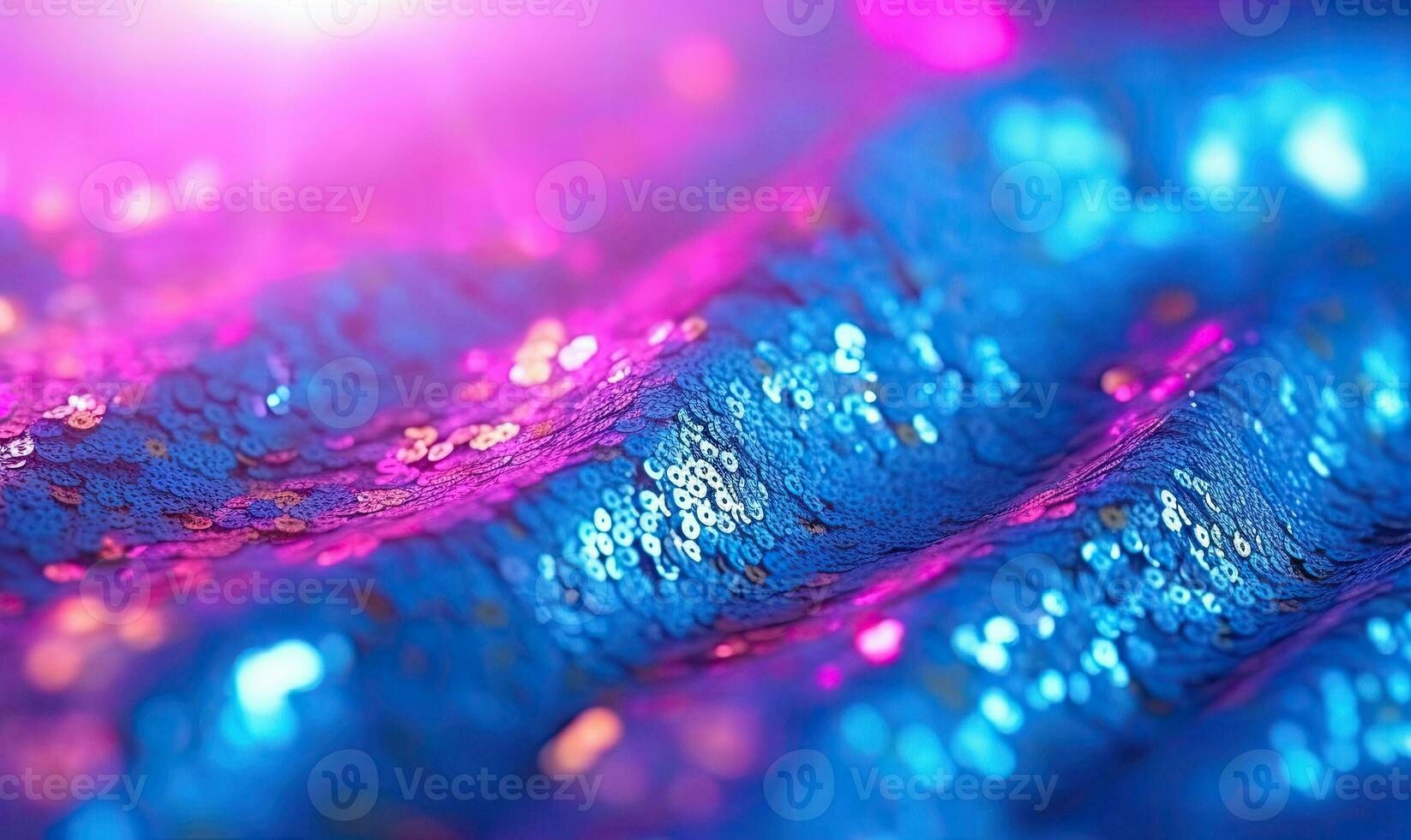 Neon glitter wallpaper. bluer holographic banner. For banner, postcard, book illustration. Created with generative AI tools photo