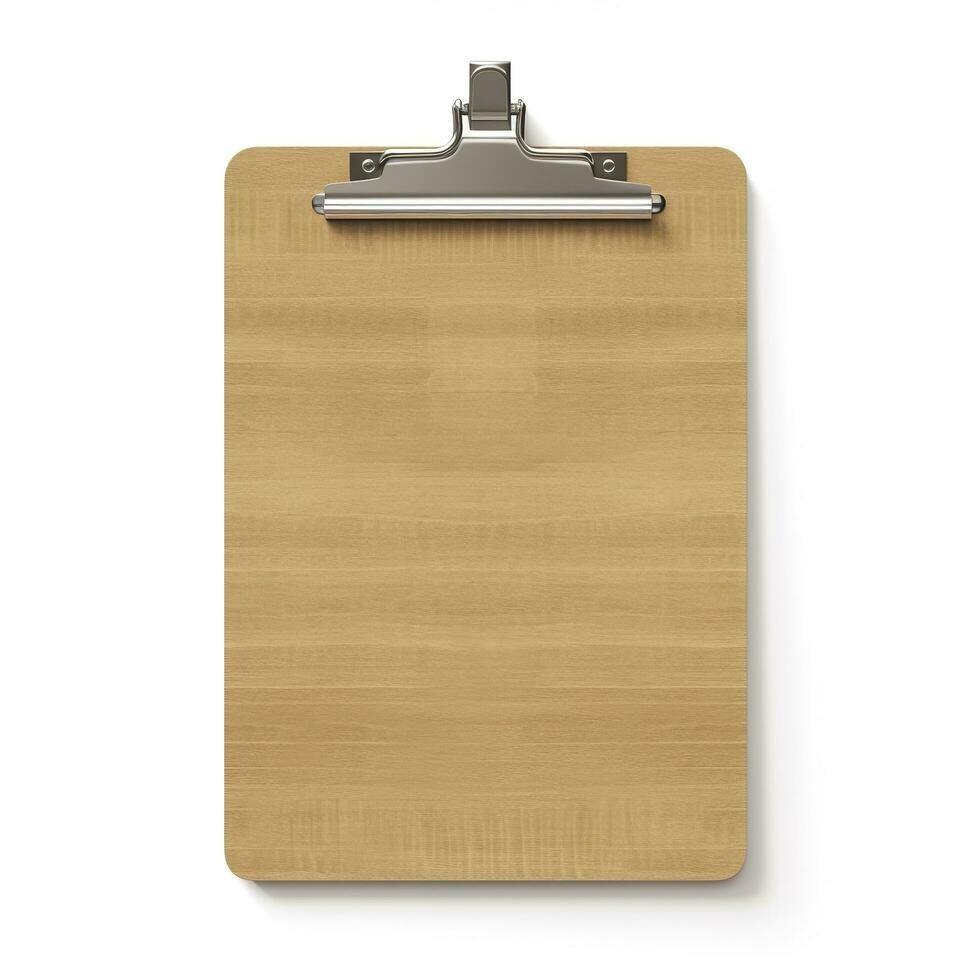 Clipboard is isolated on white background. Generative AI photo