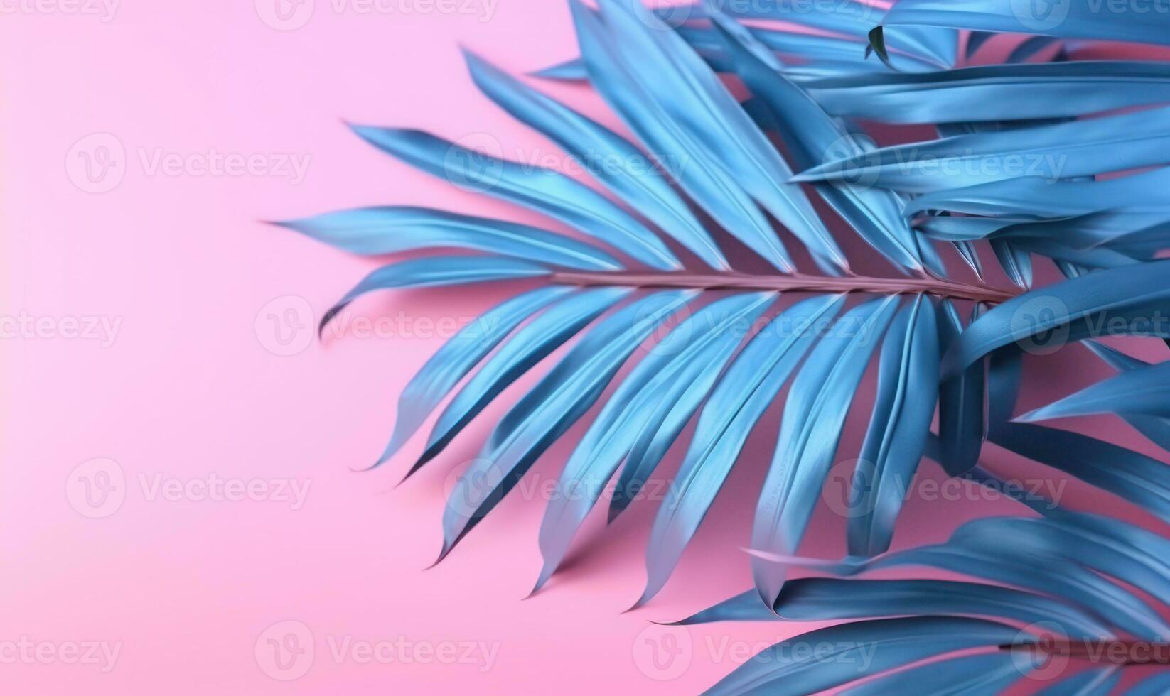 Background with tropical leaves palm. For banner, postcard, book illustration. Created with generative AI tools photo