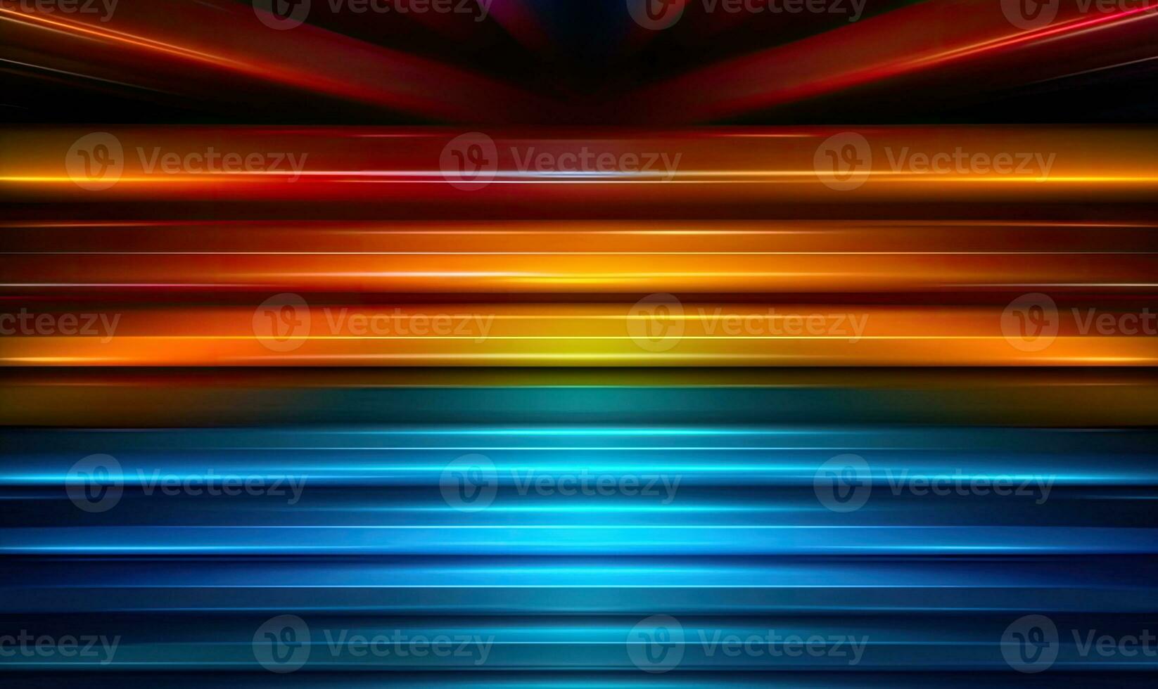 Neon futuristic flashes on black background. Motion light lines backdrop. For banner, postcard, book illustration. Created with generative AI tools photo