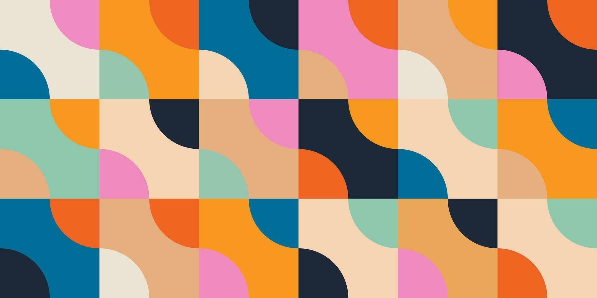 Geometry minimalistic mosaic seamless pattern. Abstract vector for web banner, business presentation, branding, card, invitation, poster, cover, textile print.
