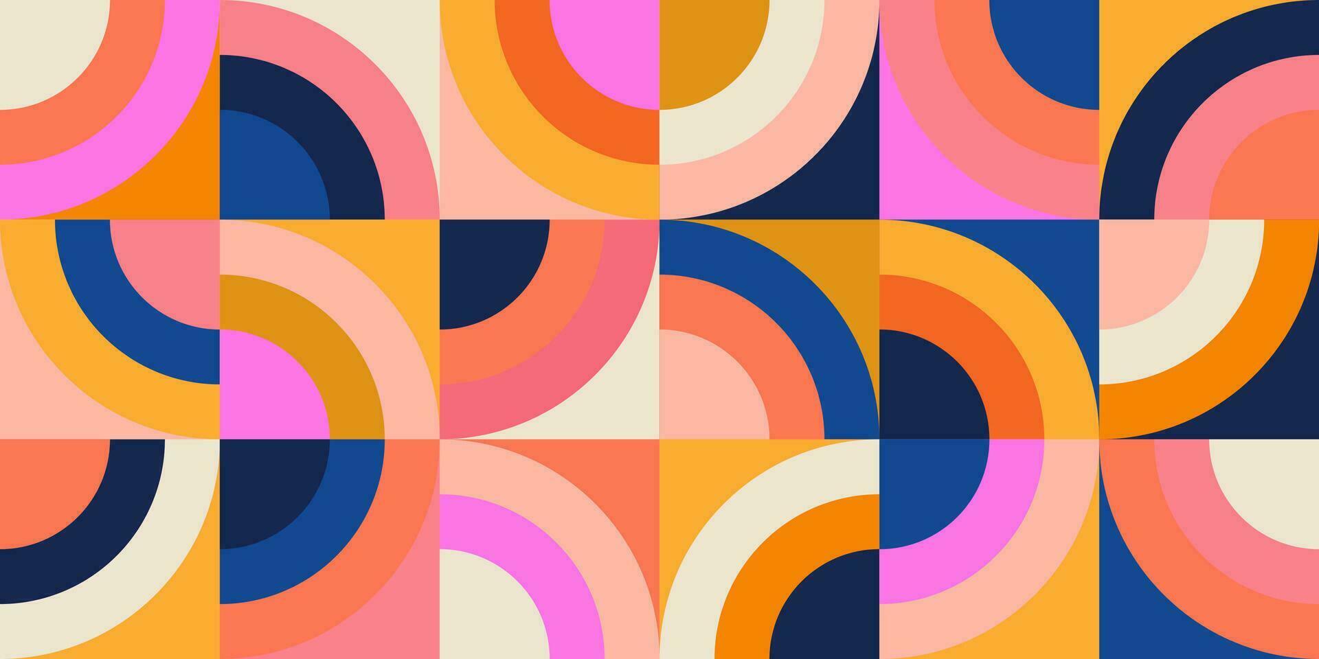 Geometry minimalistic mosaic seamless pattern. Abstract vector for web banner, business presentation, branding, card, invitation, poster, cover, textile print.