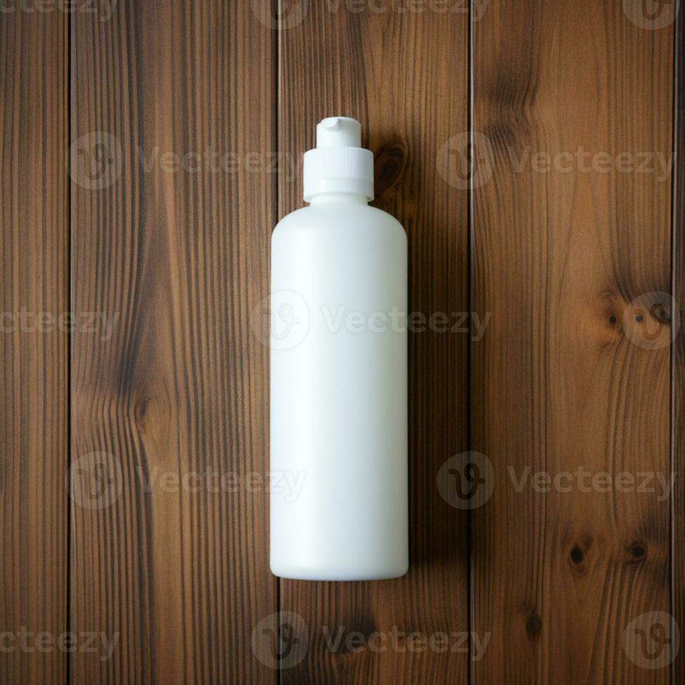 skin care product bottle, shampoo, lotion, with neural background AI Generative photo