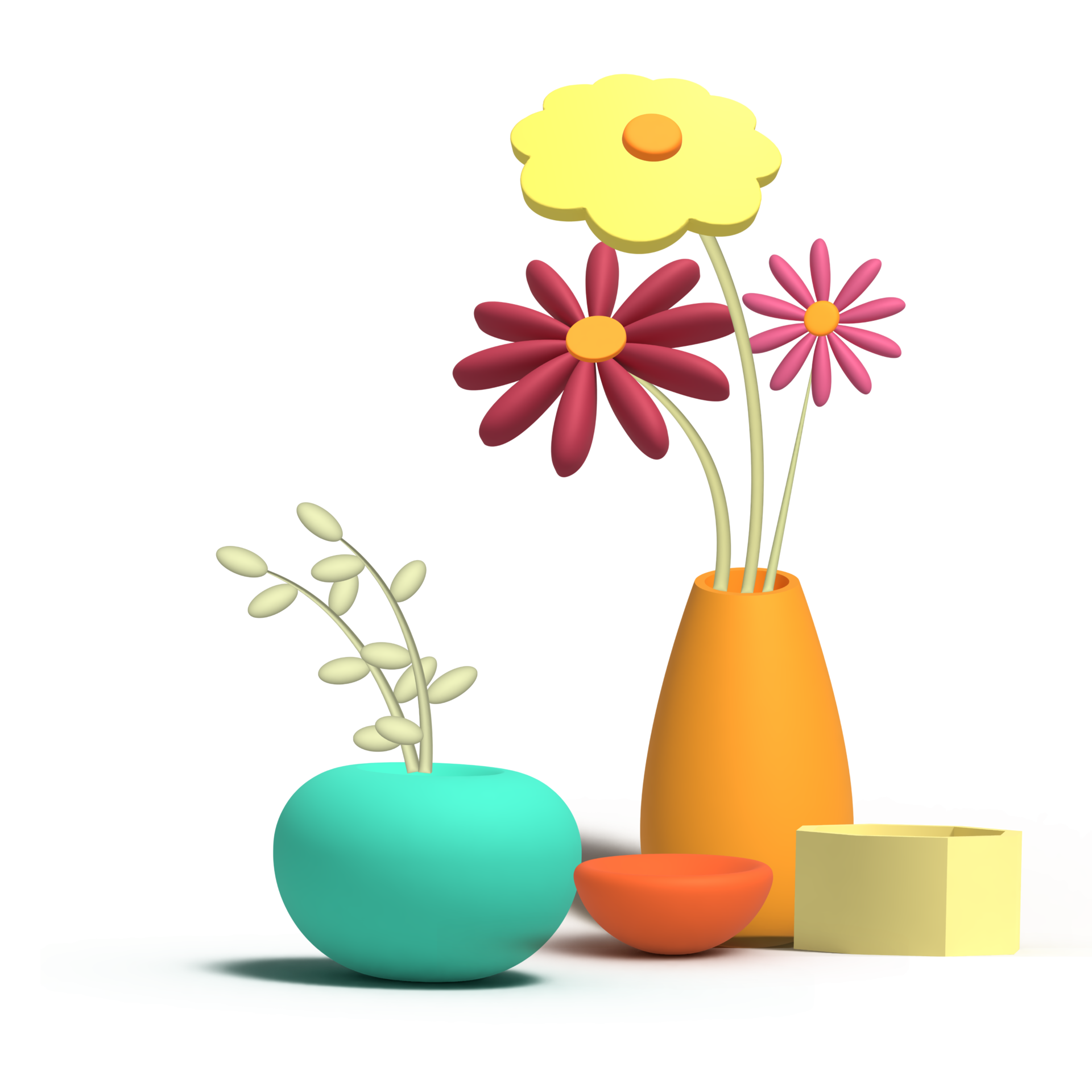3d-bloeiend-bloemen-voor-tekening-kamer-decoratie-29842990-png