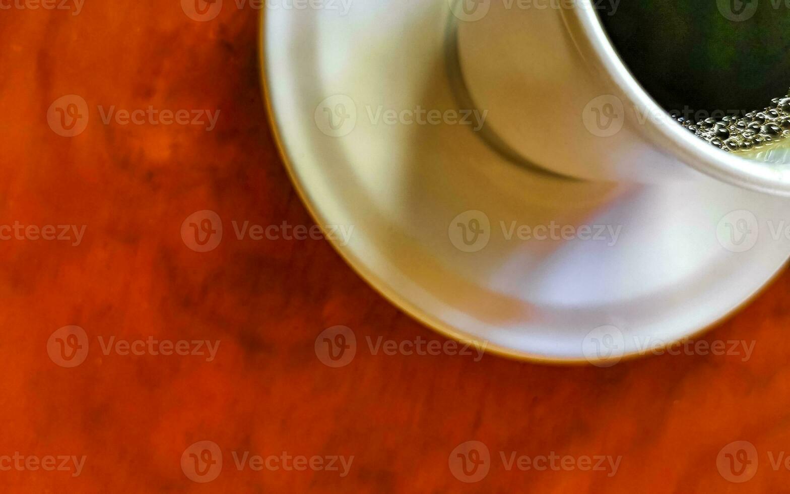 Cup of americano black coffee in restaurant Mexico. photo