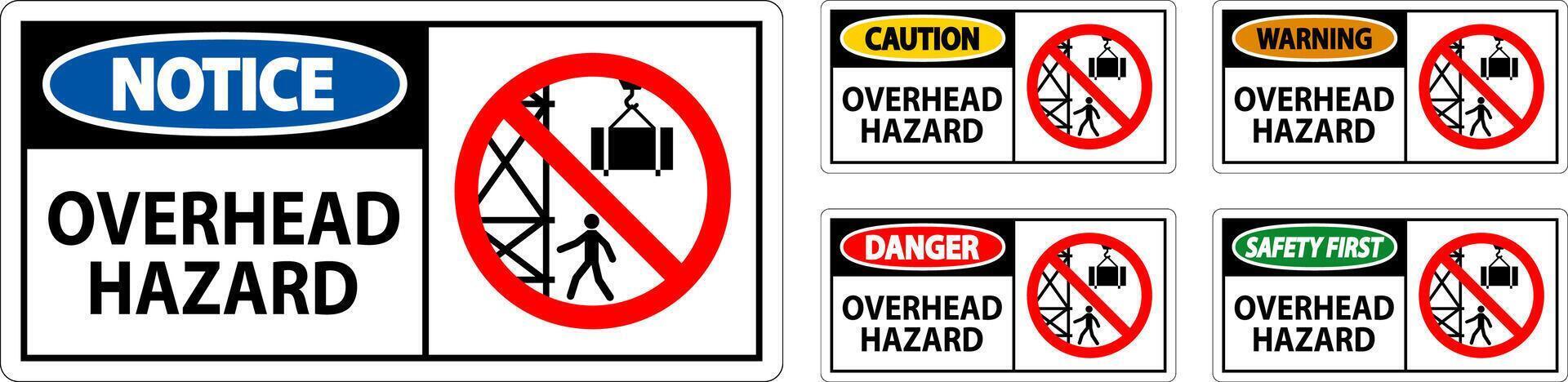 Danger Sign Overhead Hazard vector