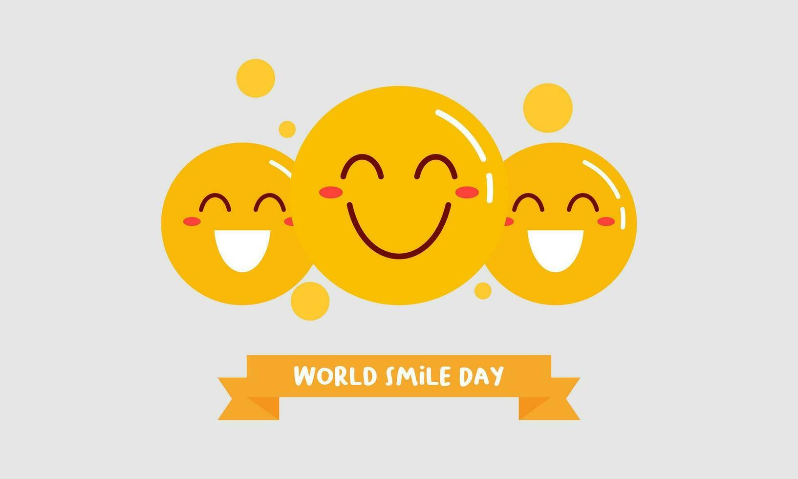 World smile day lettering with cute flower face vector illustration