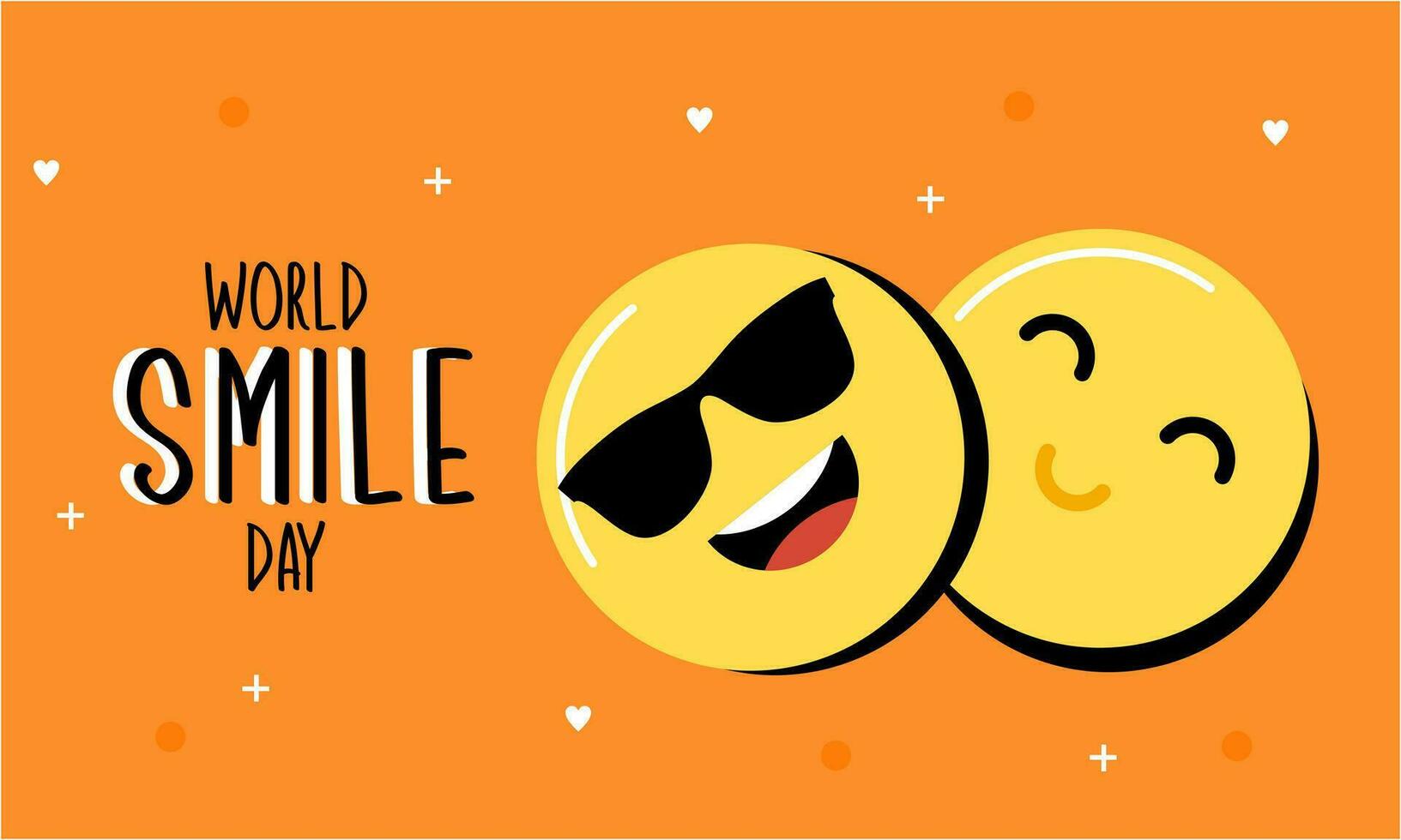 World smile day lettering with cute flower face vector illustration