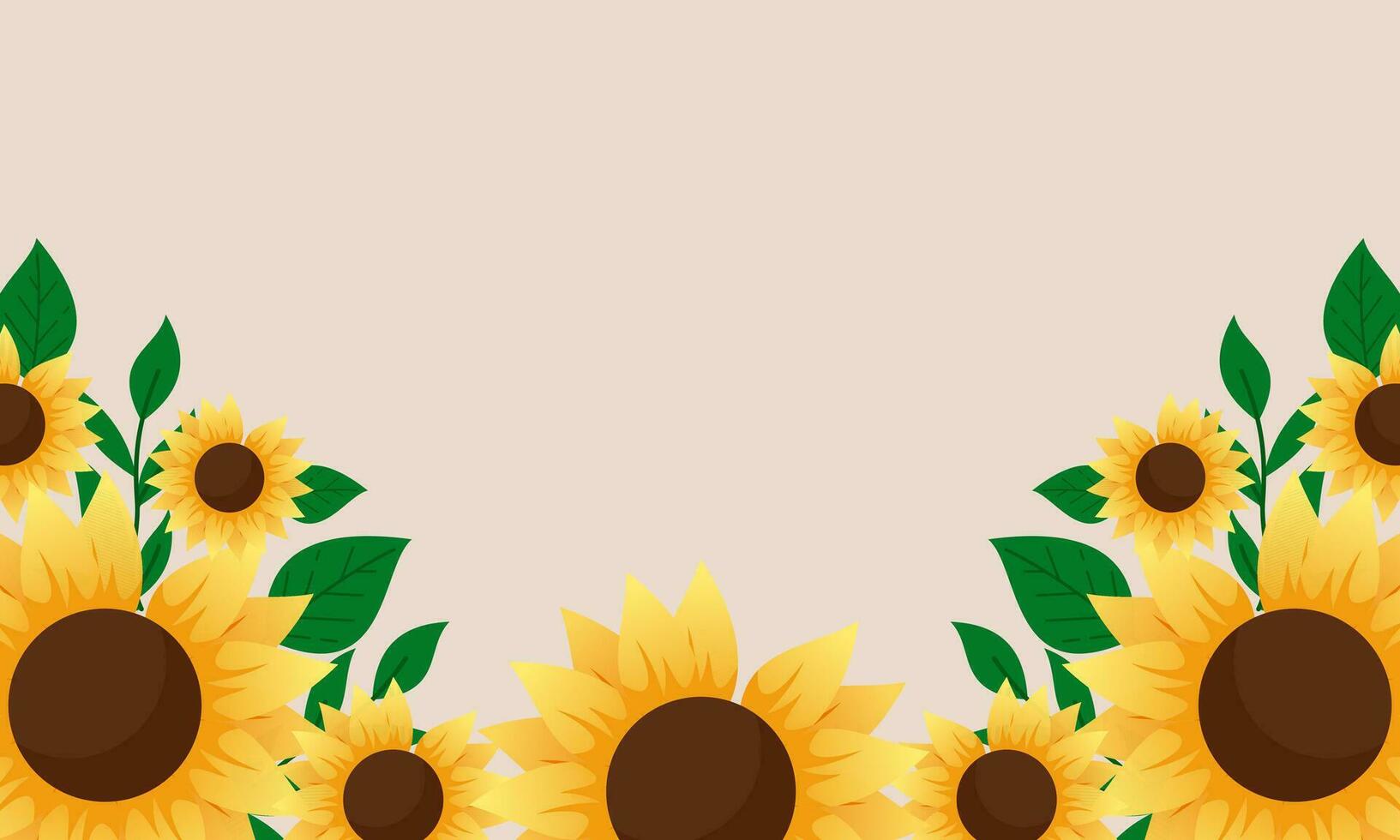 acuarela girasol frontera antecedentes vector